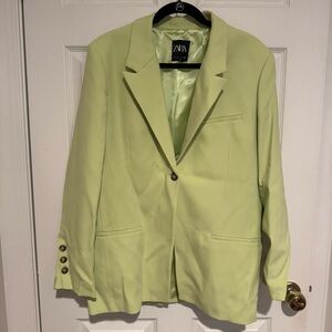 Zara Lime Blazer, size Large
